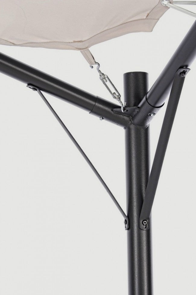 Tonnelle de jardin en forme de dôme gris anthracite 3,5x3,5xh 260 cm