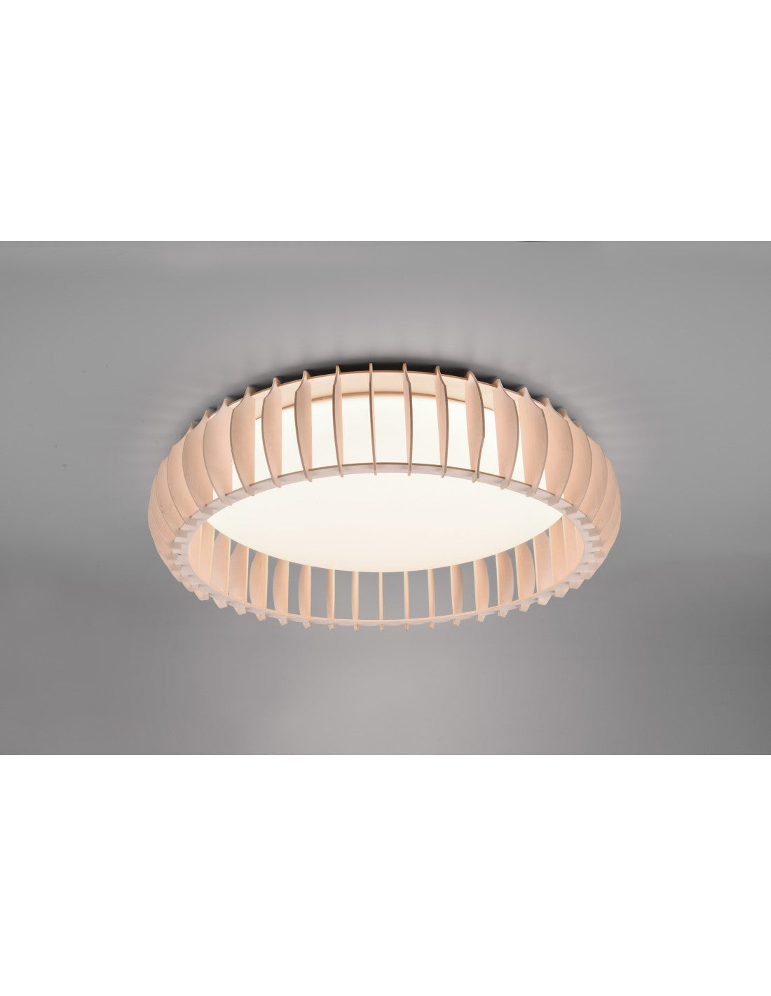 Plafonnier Bois Naturel LED Variateur 38w Monte Trio Lighting