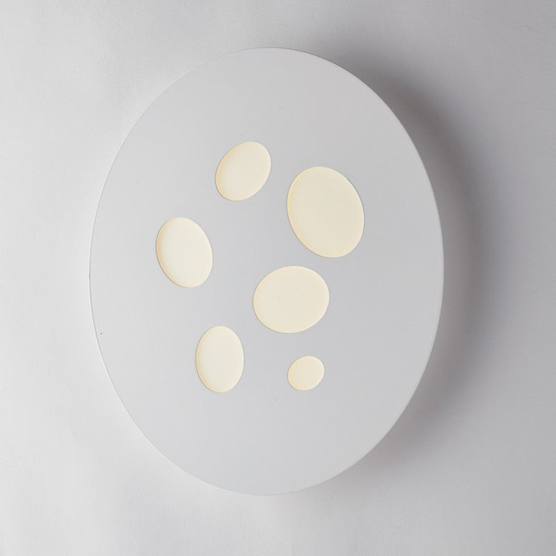 Plafonnier LED intégré en métal à six lumières Blanc 40x h5 cm