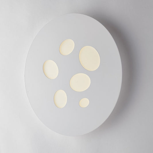 Plafonnier LED intégré en métal à six lumières Blanc 40x h5 cm