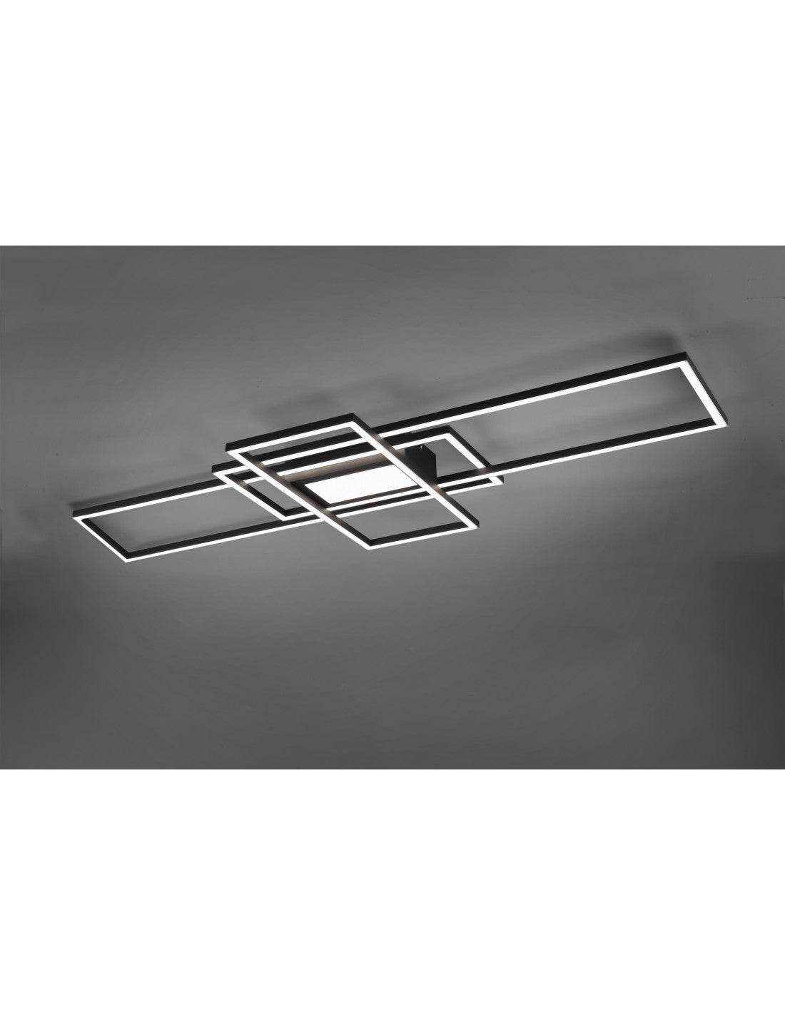 Plafonnier Irvine 3 rectangles LED 60w Anthracite L105 cm Dimmable Trio Lighting