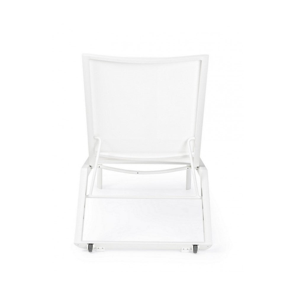 Bain de soleil Cruise en aluminium avec roues blanches