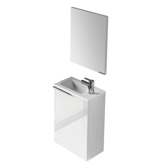 Meuble de salle de bain suspendu Compact/Cody (à assembler)