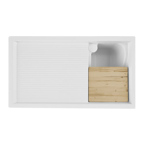 Meuble en bois avec évier + cache lave-linge Mod.Idex