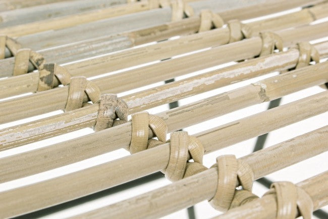 Chaise Raquel avec accoudoirs en fibres naturelles