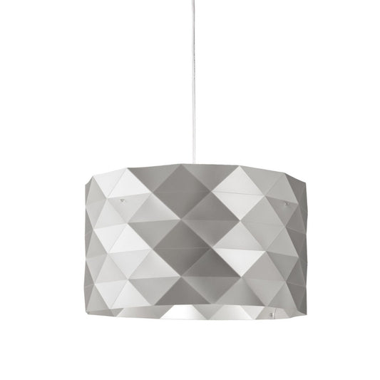 Suspension argentée en métal chromé cm. 40x25h