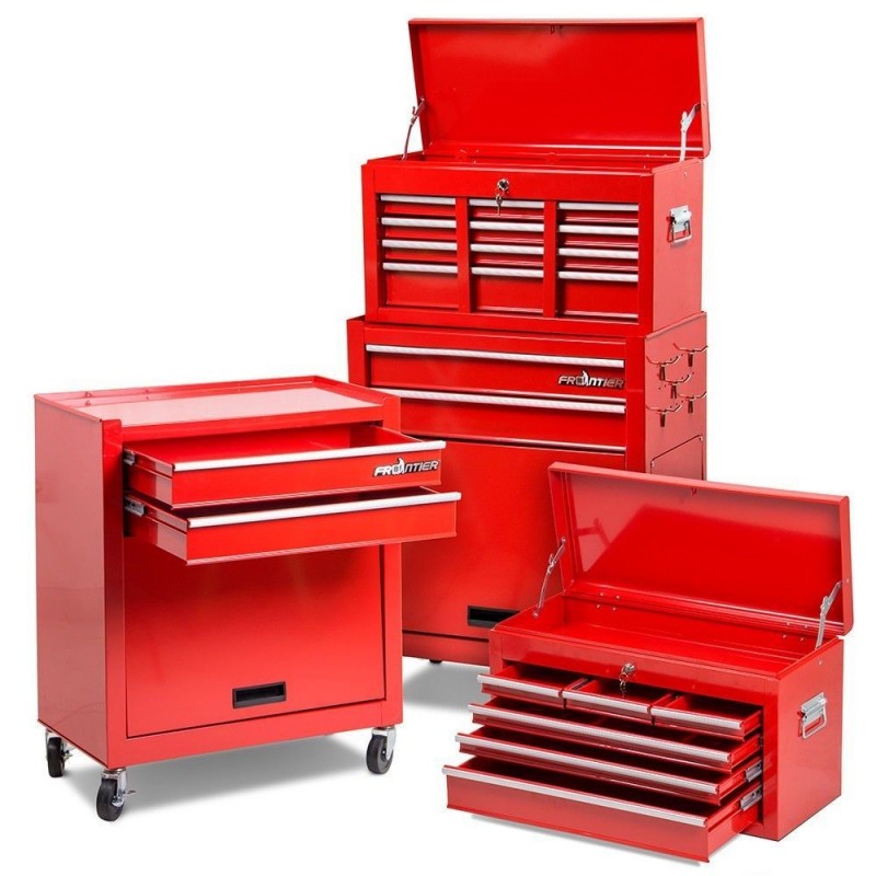 Coffre à outils d'atelier 2 en 1 rouge XTB220