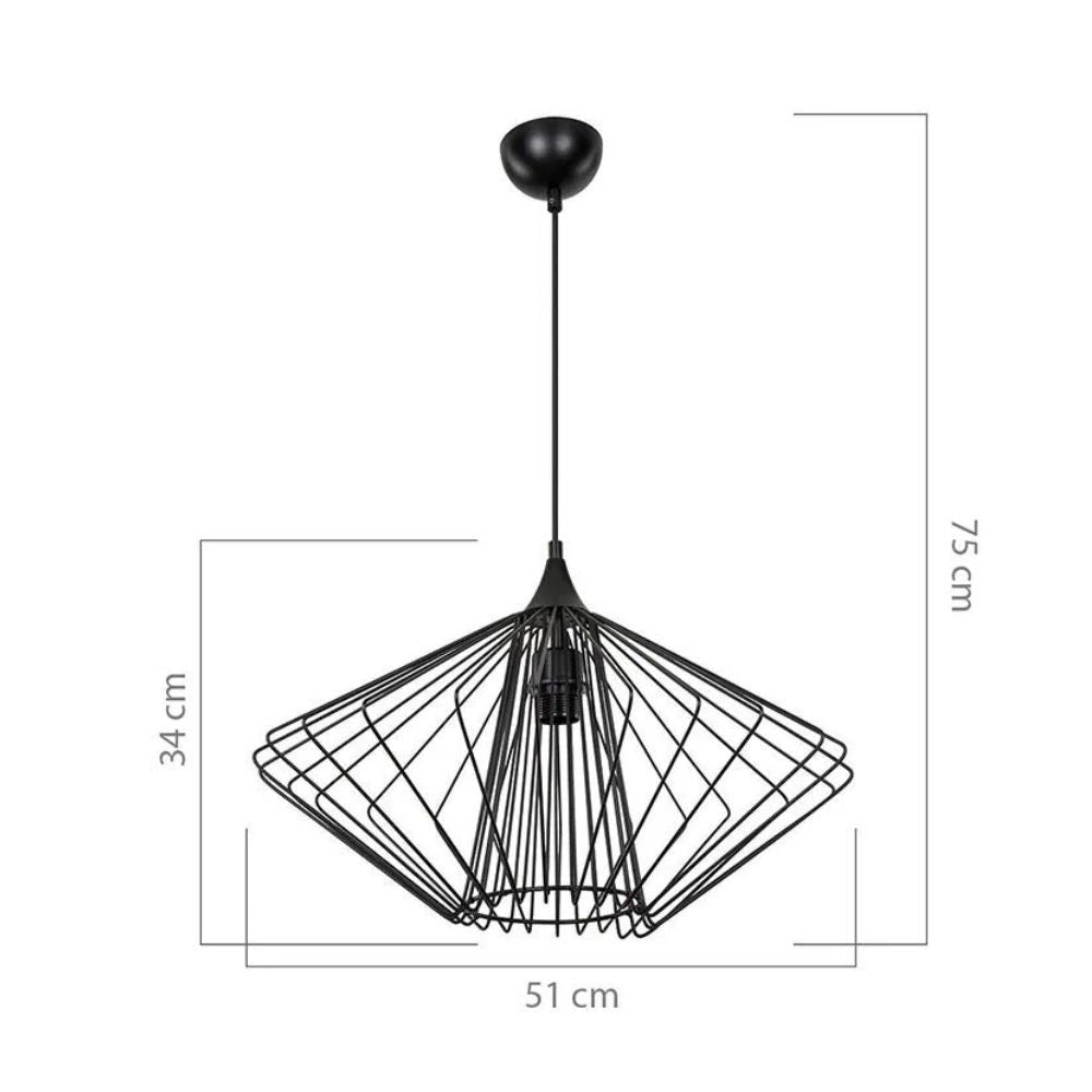 Arona ASZ1360 suspension en fil métallique noir
