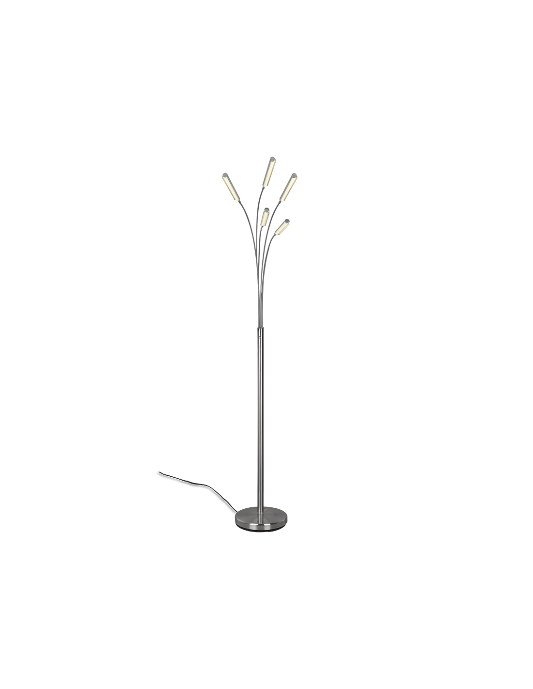 Lampadaire Reed 5 Arches LED Nickel Mat H195 cm Trio Lighting