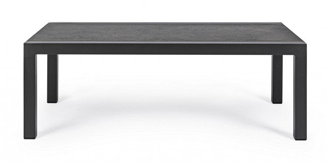 Table basse Kledi en aluminium anthracite 120x70x43h cm