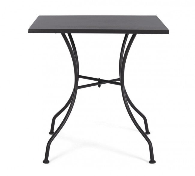 Table Kelsie en acier anthracite 70x70 cm