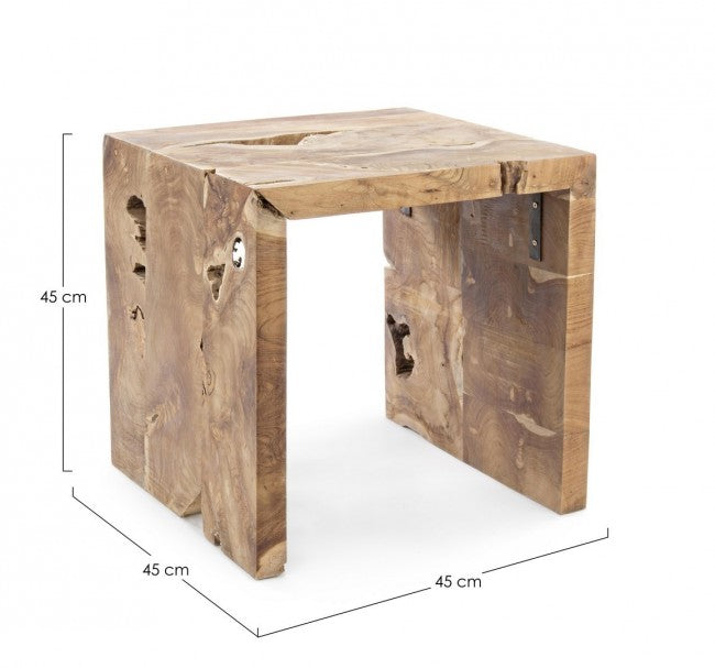 Table basse en bois Rocio Cm. 45x45h