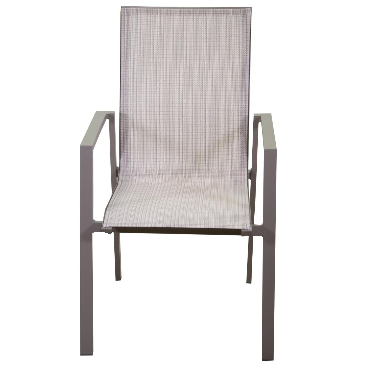 Fauteuil et texte en aluminium gris tourterelle mat Cleveland