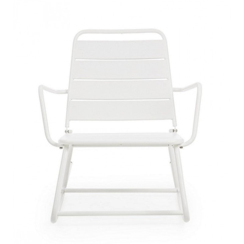 Fauteuil à bascule blanc Bizzotto Lillian