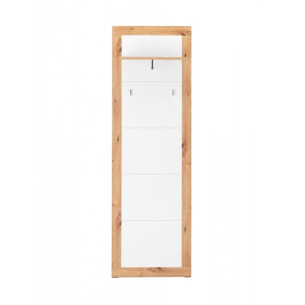 Panneau porte-manteau d'entrée Wien 43 en chêne blanc