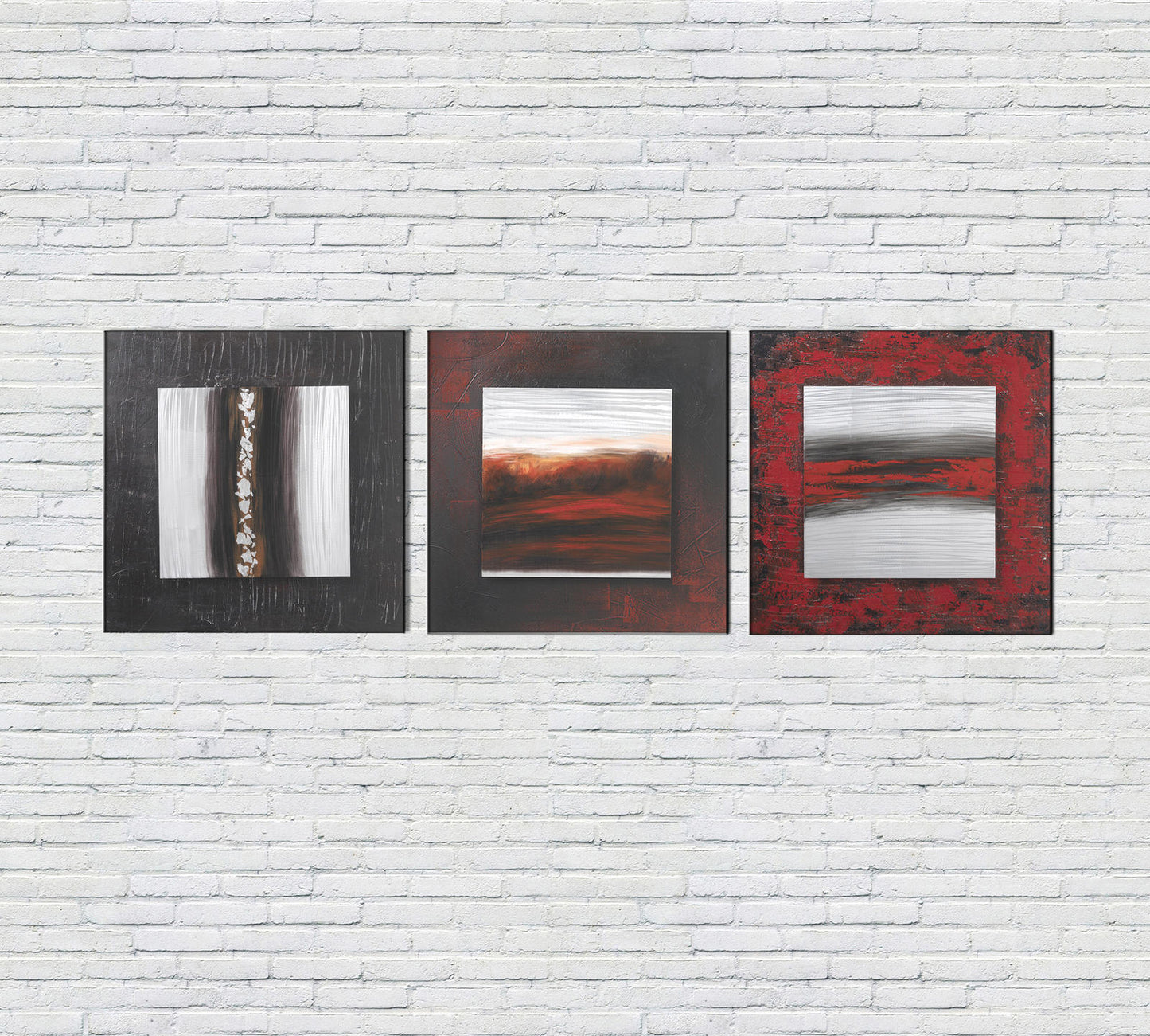 Huile sur toile multicolore et châssis bois 80x80 cm