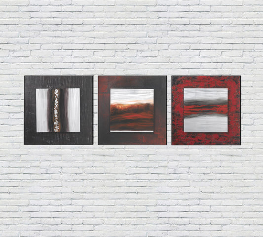 Huile sur toile multicolore et châssis bois 80x80 cm