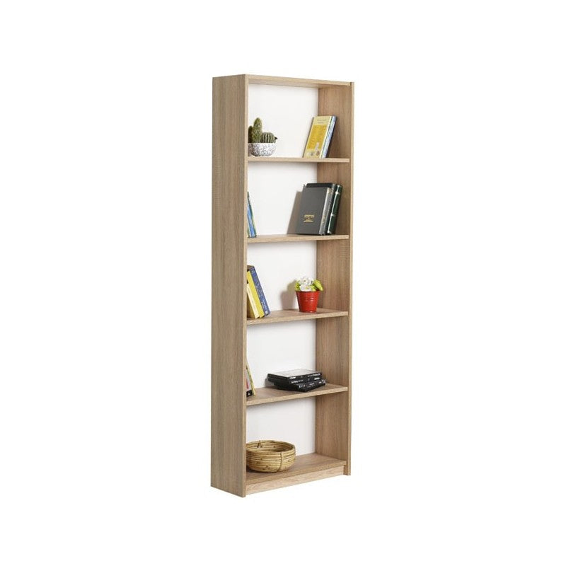 Etagère bibliothèque avec 5 étagères, couleur Sonoma, 58x23xh.170 cm