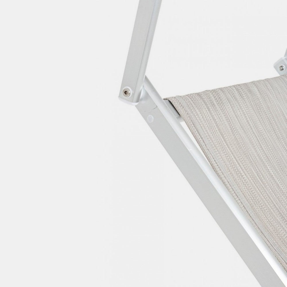 Transat pliant OCEAN en aluminium gris