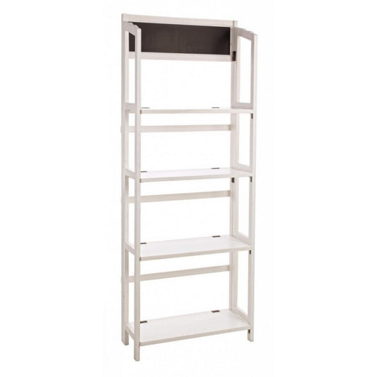 Vitrine rectangulaire blanche à 4 étages 70x29,5x190h cm