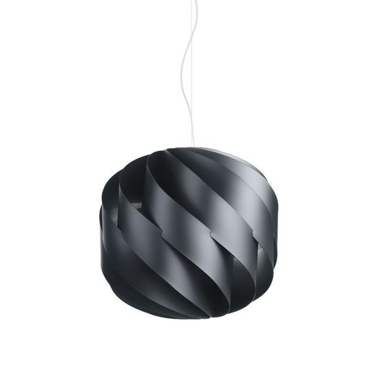 Suspension noire en métal chromé Cm. 40x38h