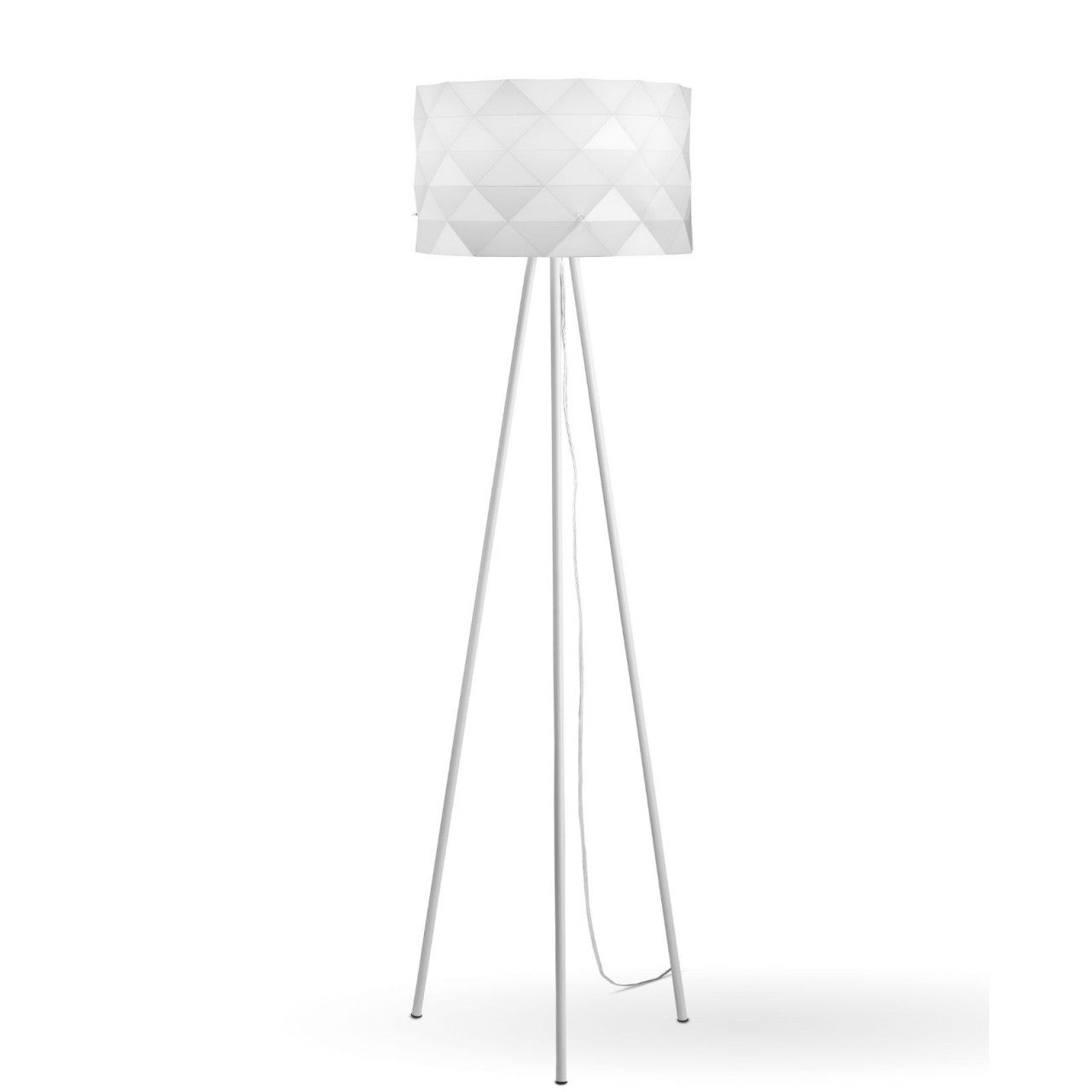 Lampadaire trépied en métal blanc Cm. 40x146h