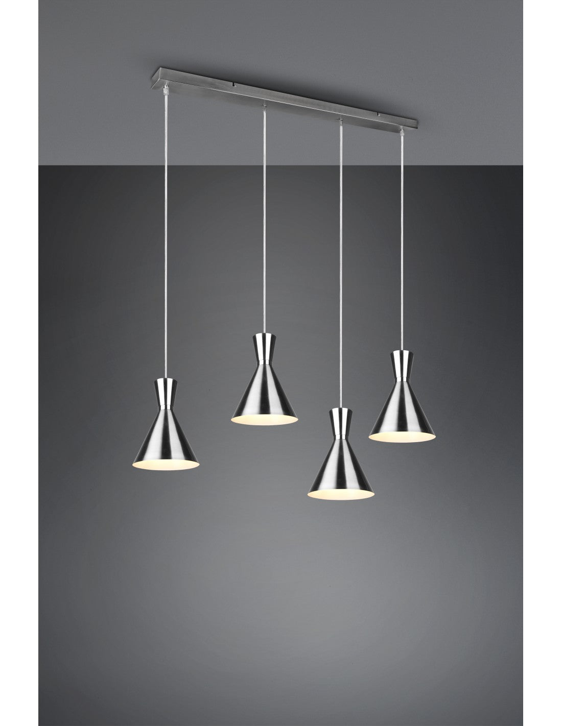 Lustre Linéaire Enzo 4xE27 Nickel Mat Trio Lighting