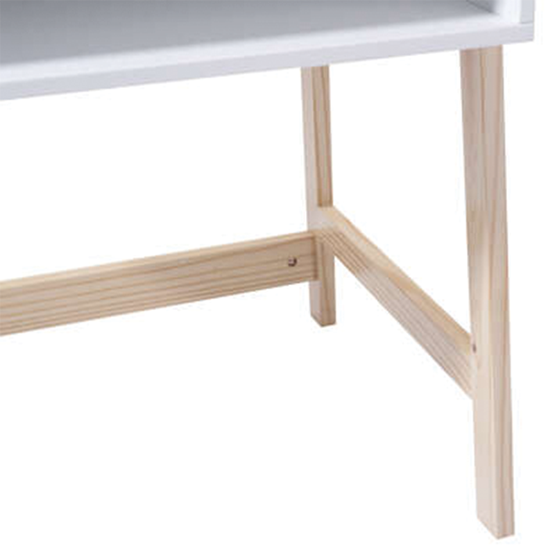 Mini bureau en bois blanc L58 x P46,3 x H52 cm