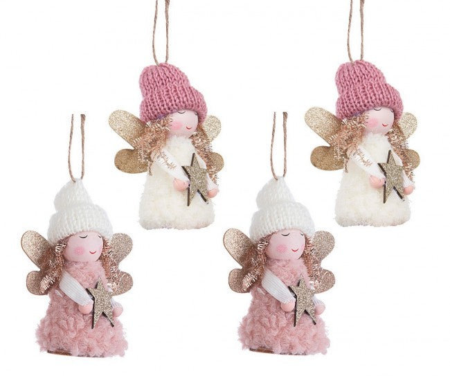 6x Pack 4 Pendentif Ange Charlotte Rose