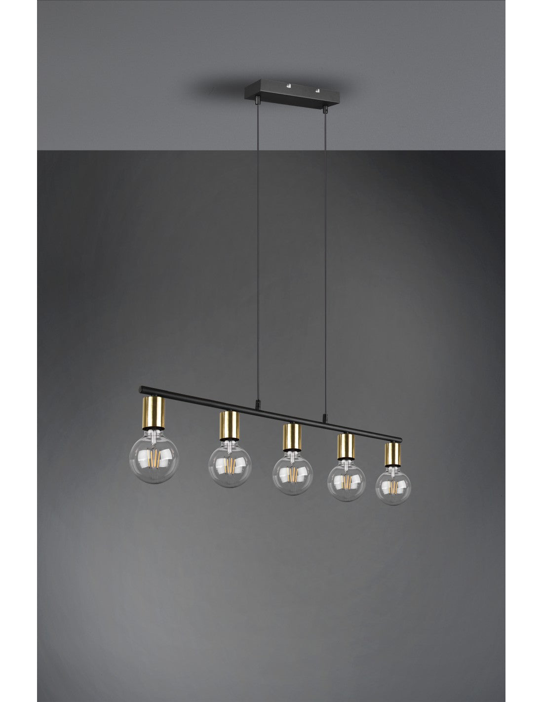 Suspension 5xE27 Vannes Laiton L82 cm Trio Lighting