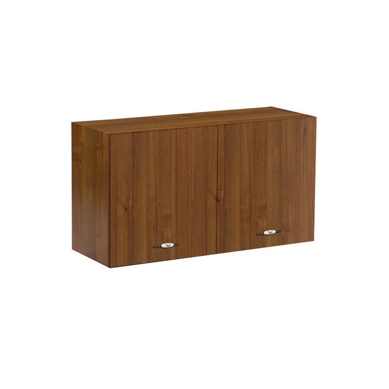 Élément mural de sur-hotte antique en noyer avec 2 portes de cuisine 90x32xh49 cm