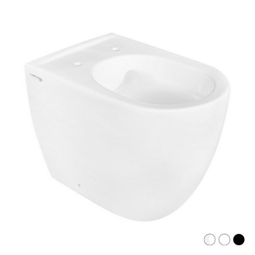 Vase dos au mur sans rebord Greta en noir mat