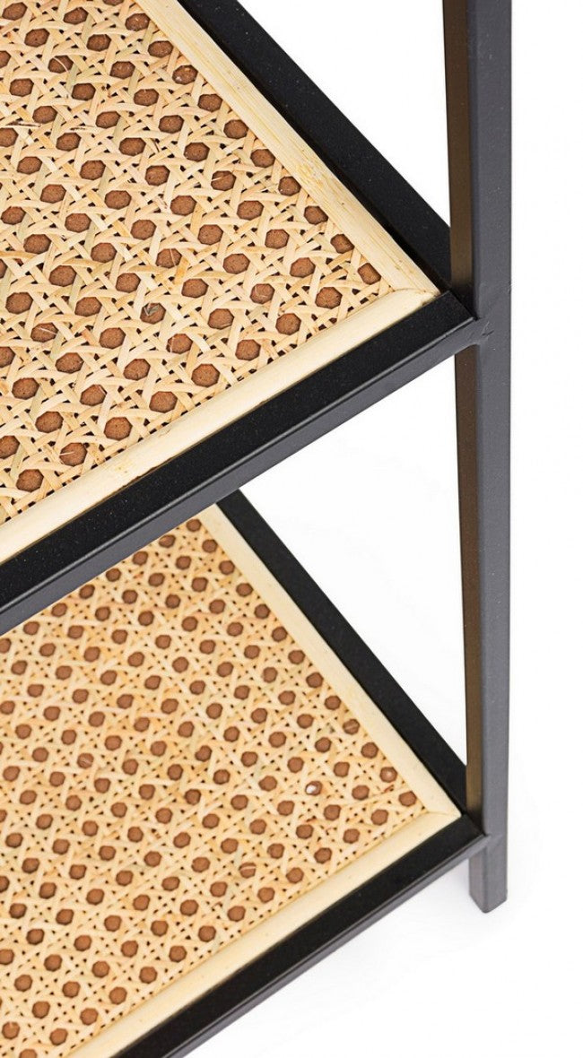 Bibliothèque de forme en acier à quatre étagères Anthracite ELYOT 85,5x25,5x h131 cm
