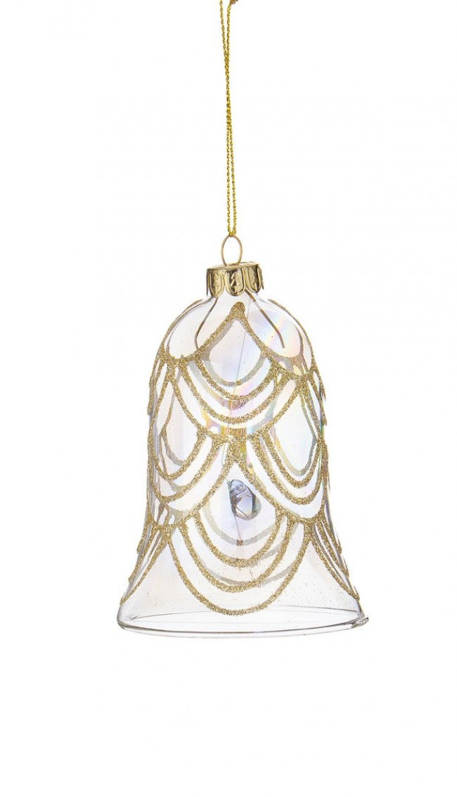 12x Pendentif Cloche Prisme Vt S