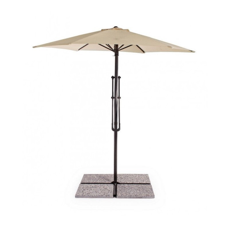 Parasol de jardin avec bras diamètre 300x h253 cm SORRENTO Anthracite-Naturel