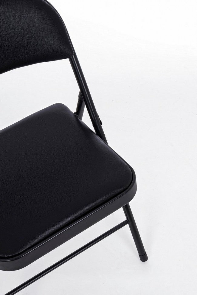 4x chaise pliante Félicité Noir