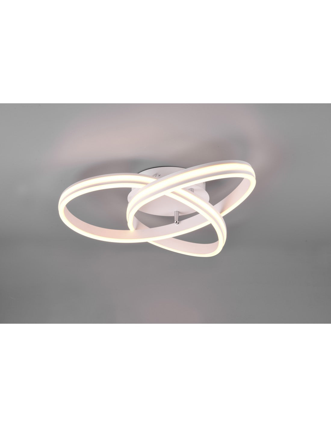 Plafonnier Vortice Moderne Yara Blanc Led Gradateur Trio Éclairage