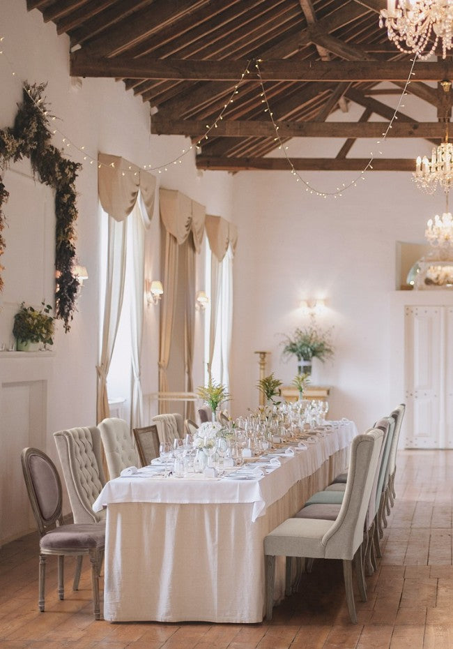 2x chaise Woodrose en bois rembourré de style classique