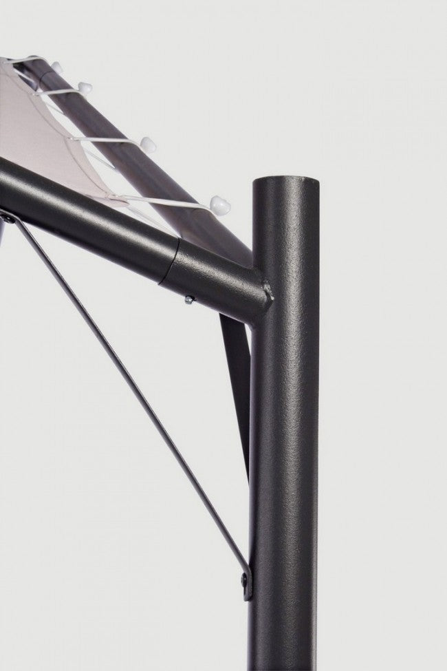 Tonnelle de jardin en forme de dôme gris anthracite 3,5x3,5xh 260 cm