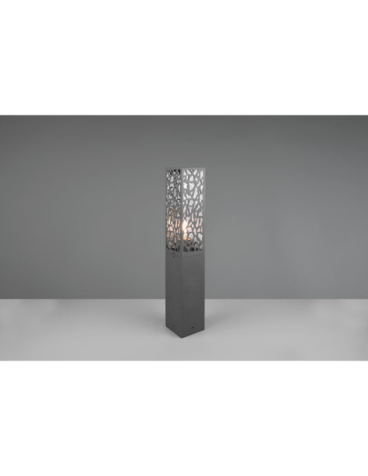 Borne d'extérieur lumineuse Cooper Anthracite IP44 Trio H60 cm